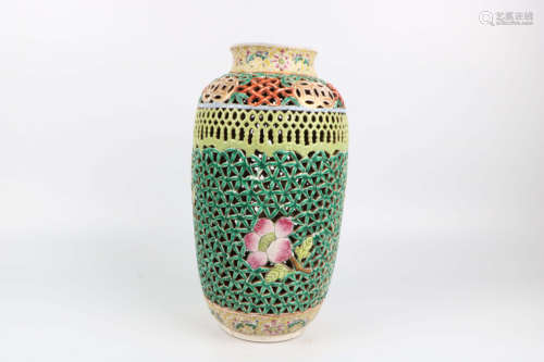 A Chinese Famille-Rose Porcelain Vase