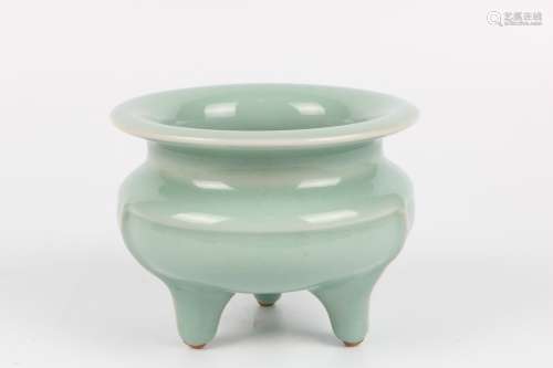 A Chinese Celadon Porcelain Incense Burner