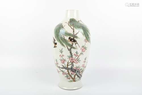 A Chinese Famille-Rose Porcelain Vase