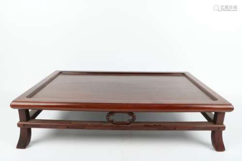 A Chinese Carved Rosewood Low Table