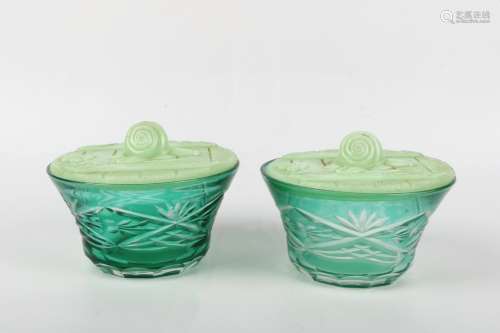 A Pair of Chinese Peking Glass Wares