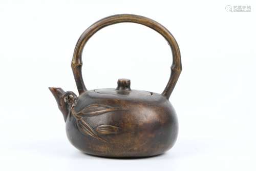 A Chinese Bronze Tea Pot