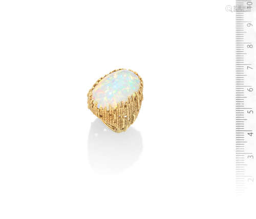 A gold and opal ring,  by Andrew Grima, 1972