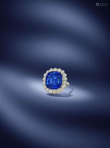 A sapphire and diamond ring