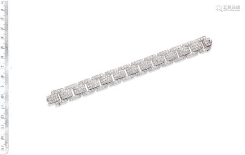 An art deco diamond bracelet, circa 1925