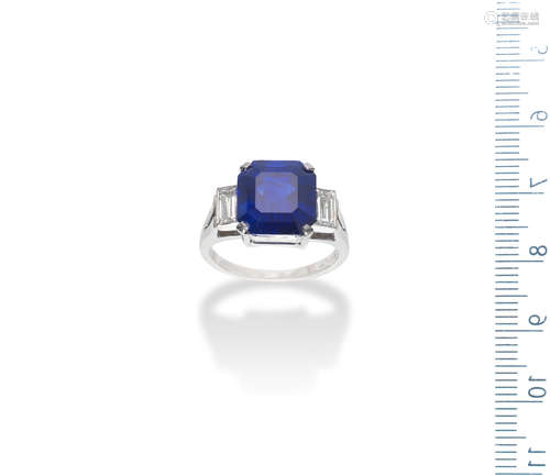 A sapphire and diamond ring