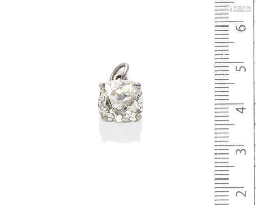 A diamond single-stone pendant