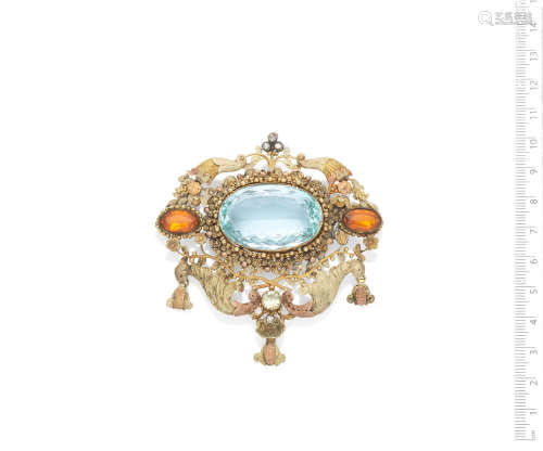 A multi gem-set jewel, second quarter of the 19th century