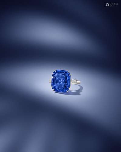 A sapphire and diamond ring, mounted by Boucheron