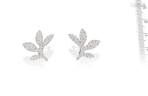 A pair of diamond earrings, by Margherita Burgener