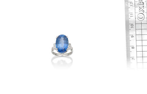 A sapphire and diamond ring