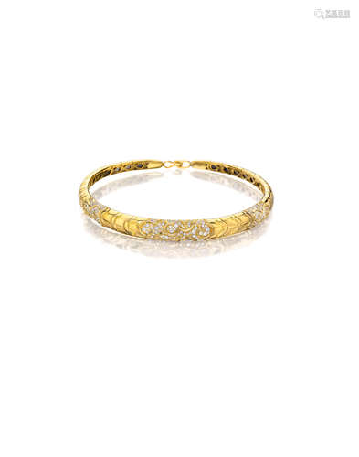 An 18k gold and diamond 