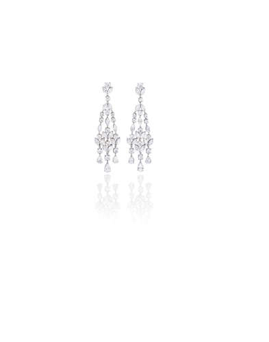 A pair of diamond earrings