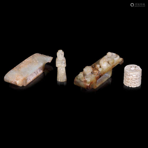 Han Dynasty Four various jade fittings