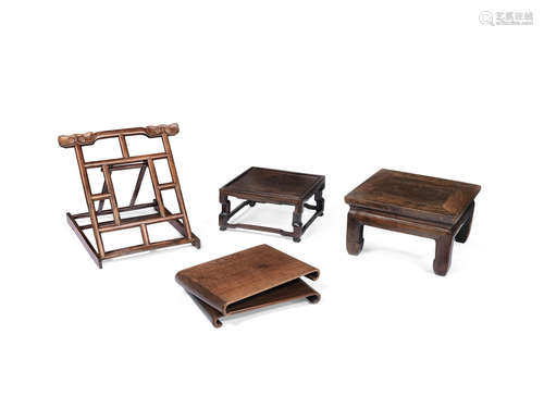 Late Qing Dynasty A selection of huanghuali stands