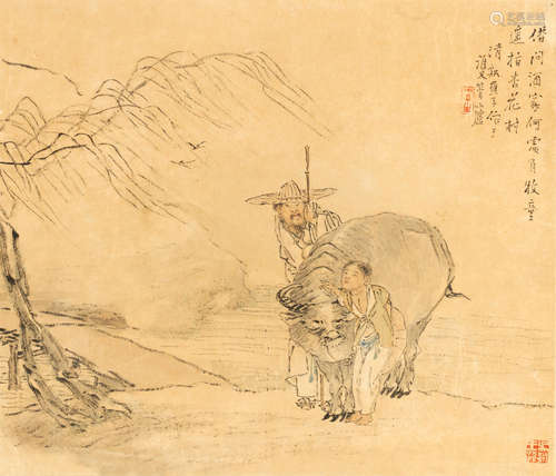 Sage, Cowherd and Water Buffalo Qingxi Qiaozi (1833-1911)