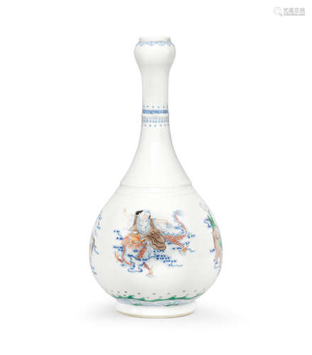 19th/20th century An unusual doucai bottle vase