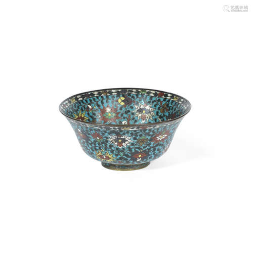 16th century A cloisonné enamel 'lotus' bowl