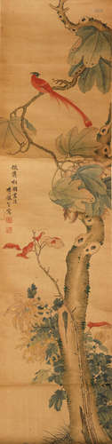 Birds and flowers in the manner of Zhang Xiangguo Li Changzhi (1870-1939）