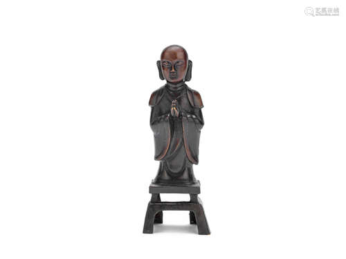 Ming Dynasty A bronze figure of Ananda