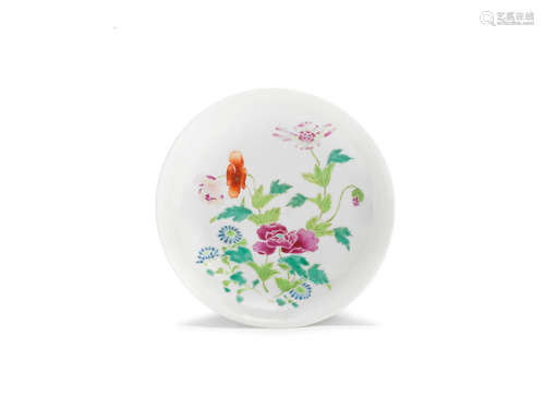 Yongzheng six-character mark and possibly of the period A famille rose 'boneless' saucer dish