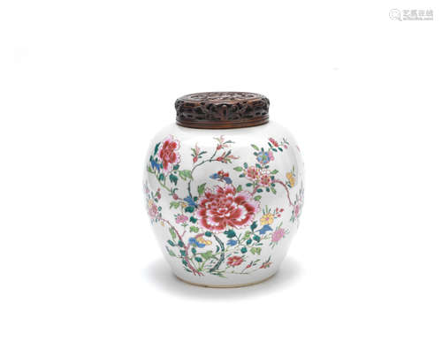 Yongzheng A famille rose 'peony' jar