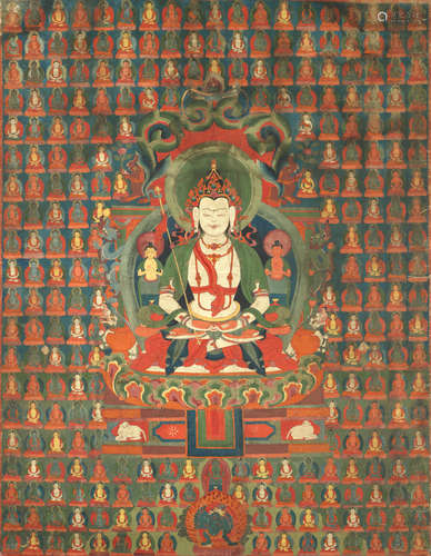 Tibet, 19th century A thangka of a Sangpo Bumtri