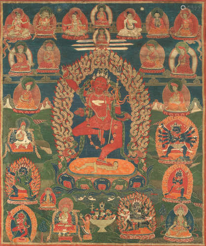 Tibet, 19th century A thangka of Vajravarahi