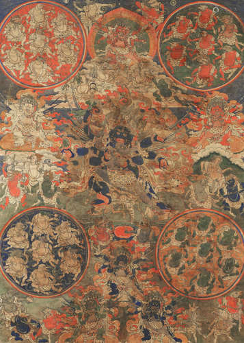 Tibet, 19th century A thangka of Shri Heruka Chemchog