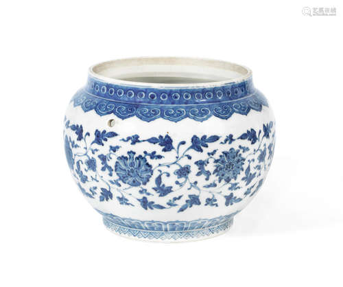 18th century  A Ming-style blue and white jar