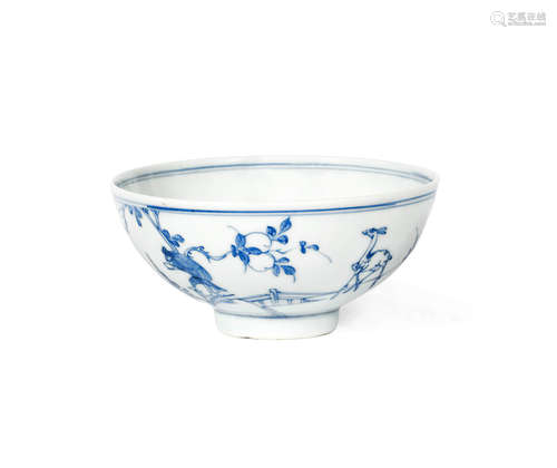 Yongzheng six-character mark and of the period A blue and white footed bowl