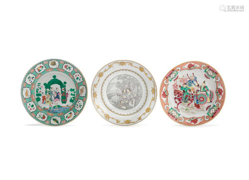 18th century Three export dishes