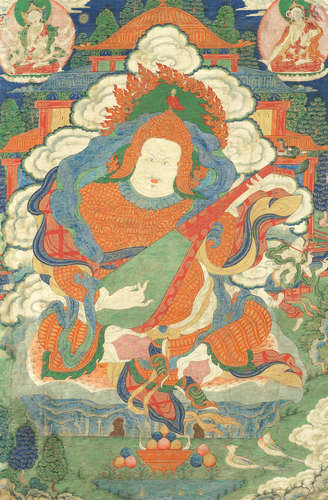 Tibet, 19th century A thangka of Dhritarashtra