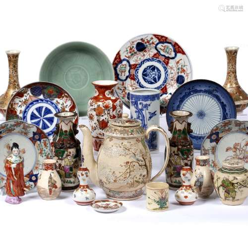 Group of ceramics Japanese, 19th Century including Imari and Satsuma