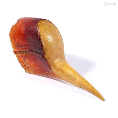 Hornbill 'ivory' couche Chinese 15cm long