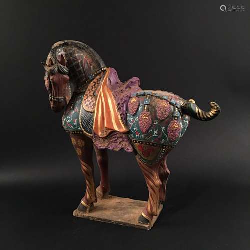 Chinese Tang Style Painting Horse Figure