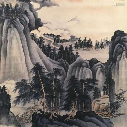 Chinese Hanging Scroll of 'Landscape' Painting