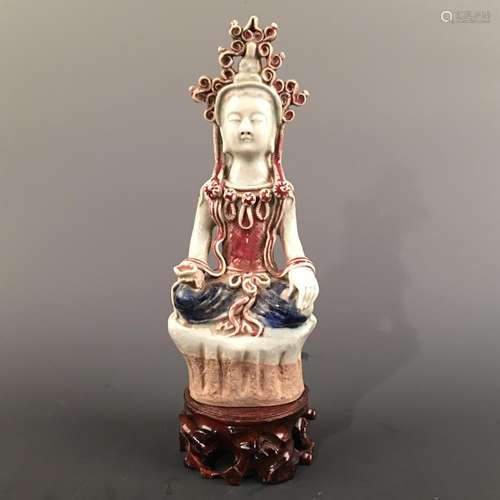 Chinese Porcelain Guanyin Statue