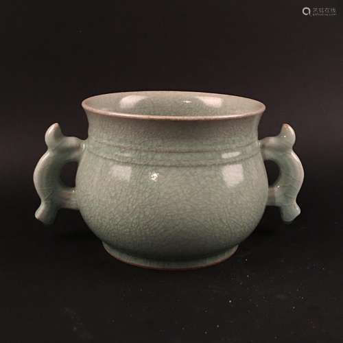 Chinese Teadust Glazed Censer