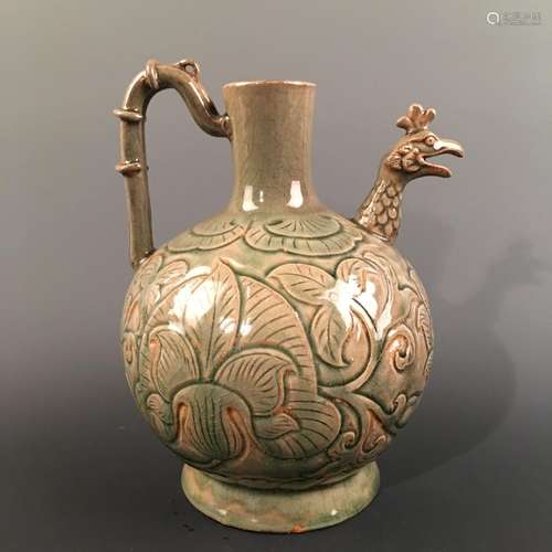 Chinese Yozhou Kiln 'Rooster' Pitcher