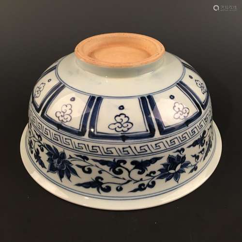 Chinese Blue-White 'Phoenix & Lotus' Bowl