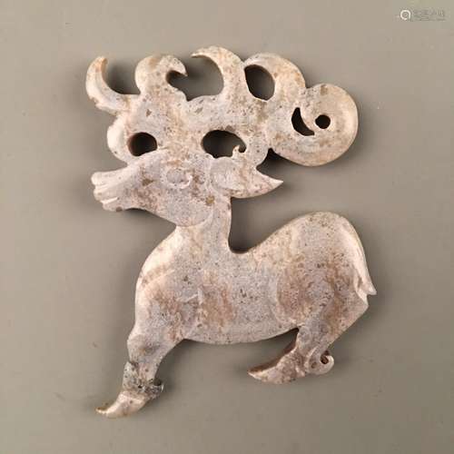 Chinese Archaic Jade 'Deer' Ornament