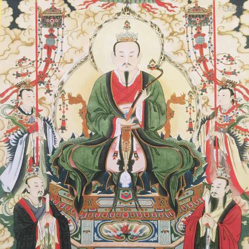 Chinese Hanging Scroll of 'Immortal' Painting