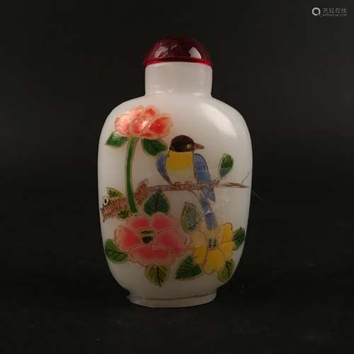 Chinese 'Bird&Flower' Snuff Bottle