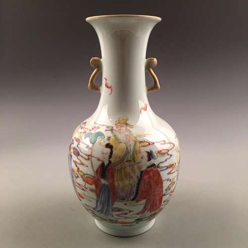 Chinese Famille Rose 'Immortals' Vase