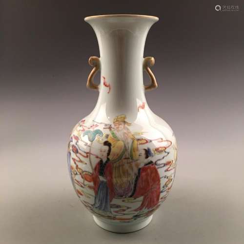 Chinese Famille Rose 'Immortals' Vase