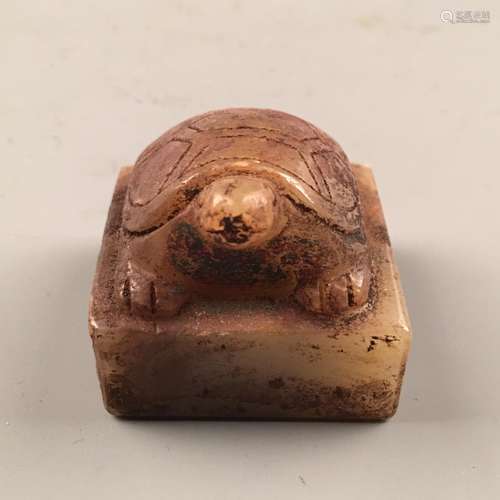 Chinese Archaic Jade Turtle Seal