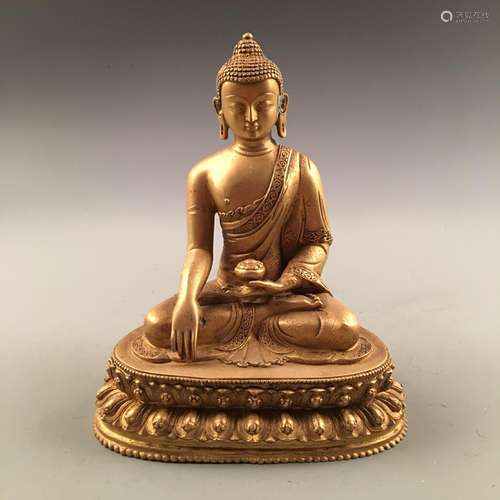 Chinese Gilt Bronze Buddha Statue