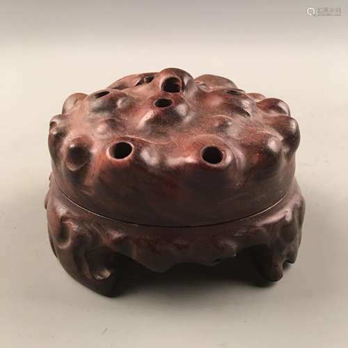 Chinese Hardwood Carving Incense Burner