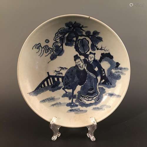 Chinese Blue-White Figure Plate